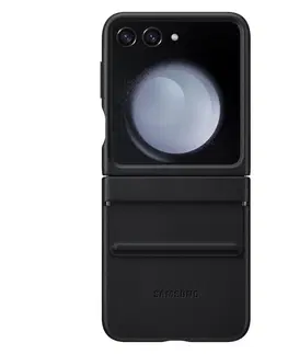 Puzdrá na mobilné telefóny Zadný kryt z eko kože pre Samsung Galaxy Z Flip5, čierna EF-VF731PBEGWW