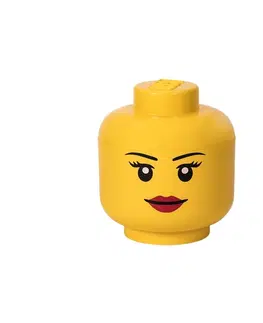 Boxy na hračky LEGO STORAGE - úložná hlava (veľkost L) - dievča