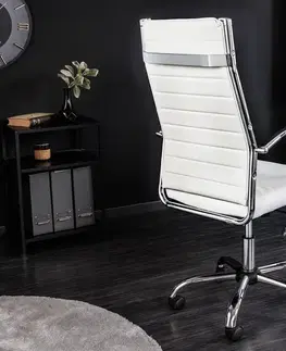 Kancelárske stoličky LuxD Kancelárska stolička Boss biela