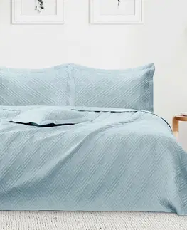 Prikrývky na spanie AmeliaHome Prehoz na posteľ Ophelia modrá, 220 x 240 cm