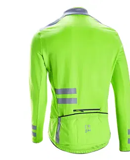dresy Pánsky dres RC500 s dlhým rukávom na cestnú cyklistiku reflexný (EN1150)