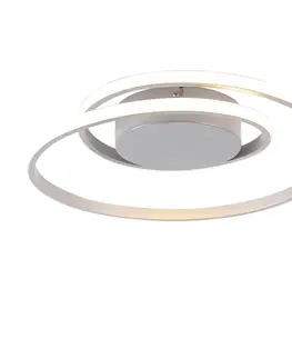 Stropne svietidla Dizajnové stropné svietidlo oceľové vrátane LED 3-stupňového stmievania - Krula