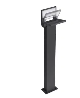 Vonkajsie osvetlenie Moderný vonkajší stĺp šedý vrátane LED IP54 - Zane