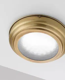 Stropné svietidlá Cremasco Stropné LED Scirocco 30 cm, mosadz satinovaná