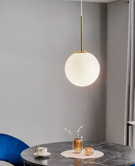 Závesné svietidlá ALDEX Závesná lampa Bosso, 1-plameňová biela/zlatá 30 cm