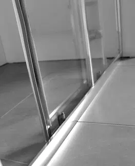 Sprchovacie kúty HOPA - Sprchové dvere do niky SMART - SELVA - Farba rámu zásteny - Hliník chróm, Rozmer A - 100, Smer zatváranie - Univerzálny Ľavé / Pravé, Výplň - Grape bezpečnostné sklo - 4/6 mm OLBSEL10CGBV
