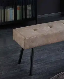 Lavice do jedálne LuxD Dizajnová lavica Bailey 100 cm taupe