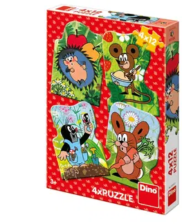 Hračky puzzle DINO - Krtko 4x12 dielikov