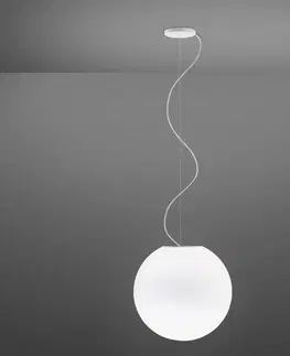 Závesné svietidlá Fabbian Fabbian Lumi Sfera sklenená závesná lampa, Ø 40 cm