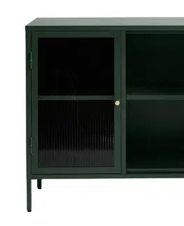 Komody Furniria Dizajnová komoda Hazina 132 cm zelená