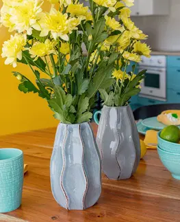 Vázy, misy Váza Onda 19cm light grey