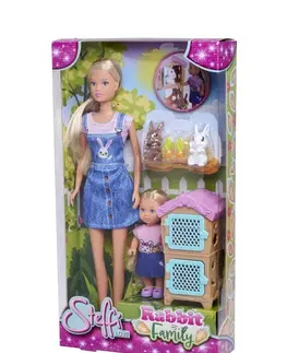 Hračky bábiky SIMBA - Bábika Steffi Rabbit Family