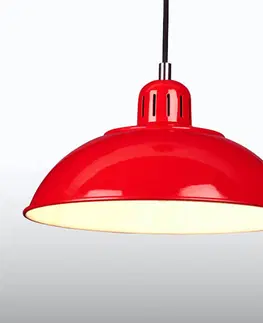 Závesné svietidlá Elstead Červená závesná lampa Franklin v retro štýle