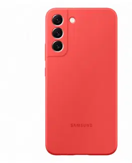 Puzdrá na mobilné telefóny Zadný kryt Silicone Cover pre Samsung S22 Plus, koralová - OPENBOX (Rozbalený tovar s plnou zárukou) EF-PS906TPEGWW