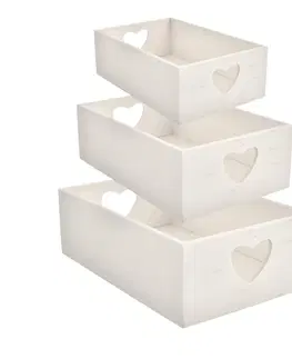 Úložné boxy a krabice Debničky drevo 3 ks
