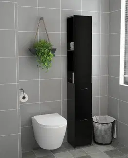 Kúpeľňové skrinky Kúpeľňová skrinka DTD Dekorhome Čierna