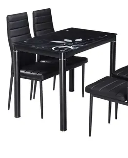 Jedálenské stoly SIGNAL Damar jedálenský stôl čierna