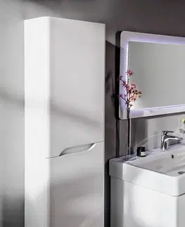 Kúpeľňa SAPHO - MEDIENA skrinka vysoká 40x140x20cm, 2x dvierka, ľavá/pravá, biela matná/biela ma MD450