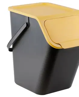 Koše na triedenie odpadkov Žltá odpadkový kôš, 25l