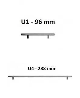 Nábytok do kuchyne a jedálne ArtExt ÚCHYTY Reling Typ: RELING U1  - 96 mm