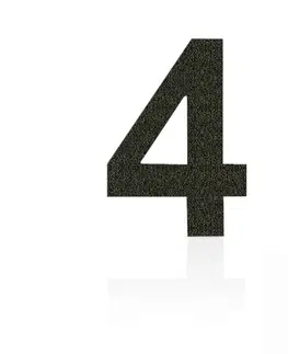 Číslo domu Heibi Čísla z ušľachtilej ocele číslica 4 kávová hnedá