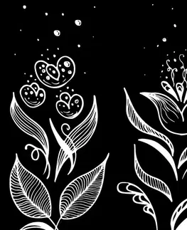 Čiernobiele tapety Tapeta čiernobiele ľudové ornamenty