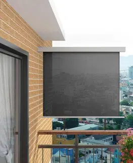 Vonkajšie a balkónové zásteny Balkónová zástena 150x200 cm Dekorhome Čierna