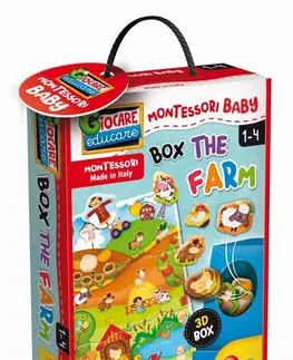 Hračky spoločenské hry pre deti LISCIANIGIOCH - Montessori Baby Box The Farm - Vkladačka Farma