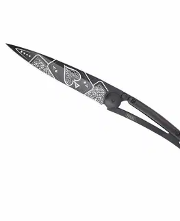 Outdoorové nože vreckový nôž Deejo 1GB150 Tattoo black 37g, coralwood Circuit Board