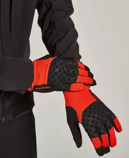 rukavice Rukavice na horskú cyklistiku ST 500 červené