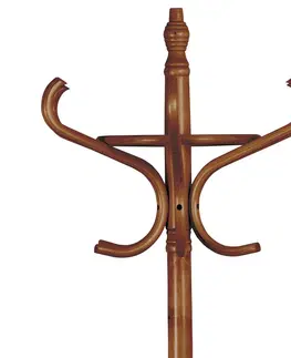 Regály a poličky Drevený stojanový vešiak, tmavý dub, 52 x 186 cm