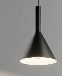 Závesné svietidlá Arcchio Arcchio Tadej závesná lampa 1p. 19 cm čierno-biela