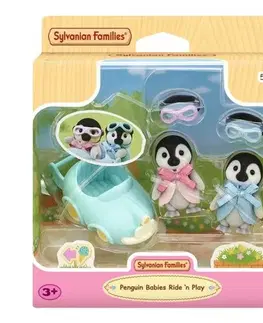 Drevené hračky Sylvanian Families Baby tučniaky dvojčatá s autíčkom