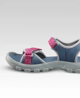 turistické sandále Detské turistické sandále MH100 TW od 32 do 37 modro-ružové