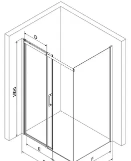 Vane MEXEN/S - Omega sprchovací kút posuvný 110x80 cm, sklo transparent, chrom + vanička 825-110-080-01-00-4010