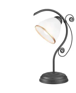 Lampy  Stolná lampa RETRO II 1xE27/60W/230V antracit 