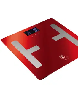 Osobné váhy Osobná váha, metalická červená Burgundy, BERLINGERHAUS BH-9104