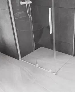 Sprchovacie kúty MEXEN/S - Velár sprchovací kút 140 x 100, transparent, biela 871-140-100-01-20