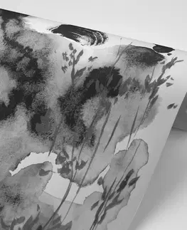 Samolepiace tapety Samolepiaca tapeta čiernobiela maľba japonskej oblohy