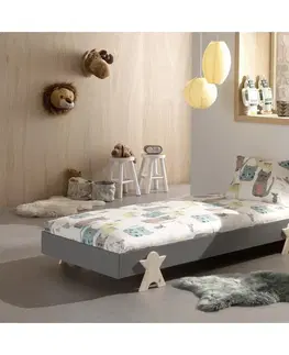 Klasické detské postele Posteľ Pre Deti A Mládež Modulo Sivá