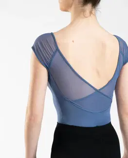 balet Baletný trikot s krátkymi rukávmi 520 modrý