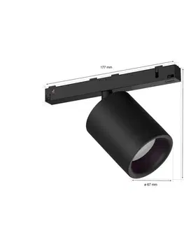 Svietidlá pre 1fázové koľajnicové svetelné systémy Philips Hue Bodové predĺženie Philips Hue Perifo LED, čierne