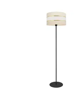 Lampy  Stojacia lampa HELEN 1xE27/60W/230V krémová/čierna/zlatá 