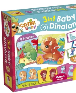 Hračky puzzle LISCIANIGIOCH - Carotina Baby - Dinoland