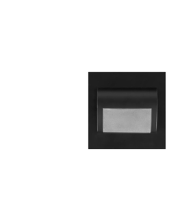 LED osvetlenie ProVero LED Schodiskové svietidlo DECORUS LED/1,2W/12V 6000K čierna 