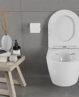 Záchody MEXEN/S - Carmen Závesná WC misa vrátane sedátka s slow-slim, duroplast, biela 30880300