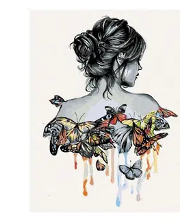 Kreatívne a výtvarné hračky ZUTY - Diamantové maľovanie (bez rámu) - Motýlia žena