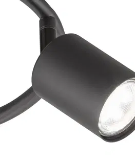Bodové svetlá FISCHER & HONSEL Stropné LED svietidlo Vano čierna, 3-pl., okrúhle