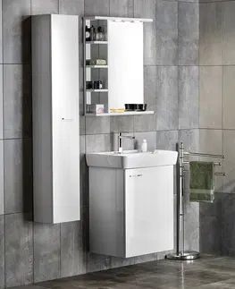 Kúpeľňa AQUALINE - ZOJA/KERAMIA FRESH skrinka vysoká 25x140x20cm, biela 51125