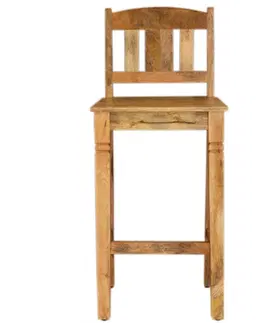 Jedálenské stoličky Barová stolička Guru z mangového dreva